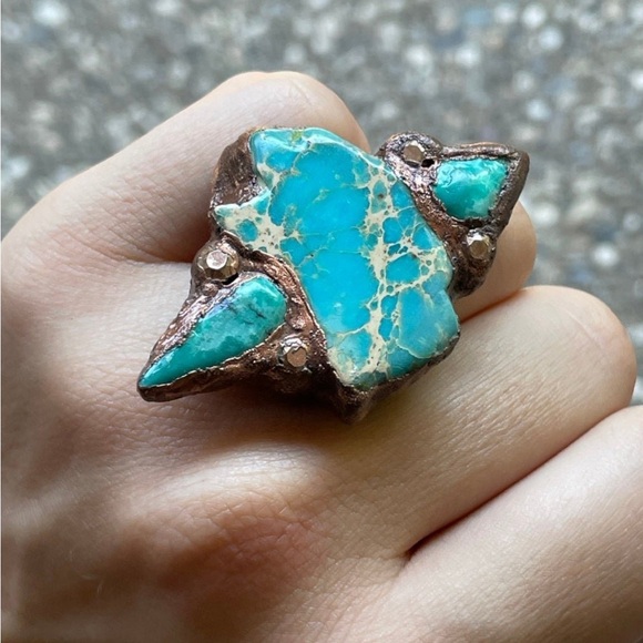 Electroformed Turquoise Ring ✨ - Picture 2 of 5